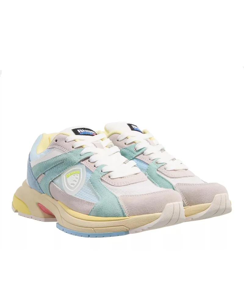 Blauer Sneaker Moon bunt Bunt
