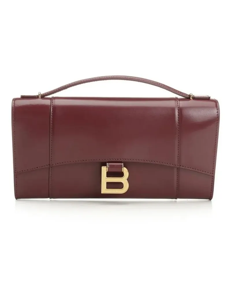 Balenciaga Crossbody Bags Structured Burgundy Bag With Minimalist Design rot Rot