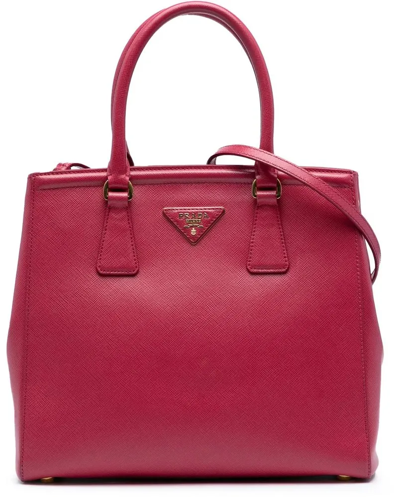 Prada Hobo Bags Saffiano Lux Parabole Satchel rot Rot