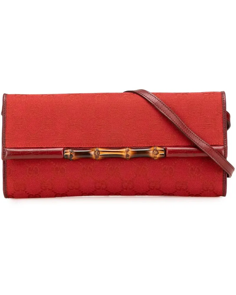 Gucci Hobo Bags 2000-2025 GG Canvas Bamboo Bar Crossbody rot Rot