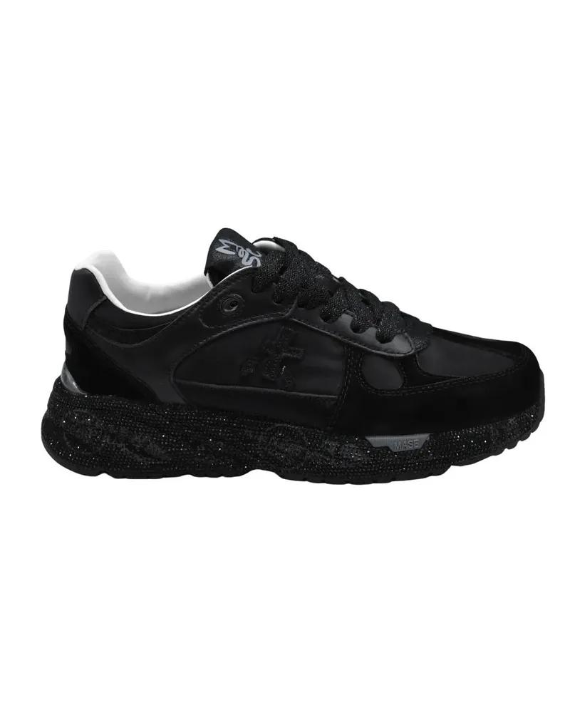 Premiata Low-Top Sneaker Sneakers With Smooth And Textured Finish schwarz Schwarz
