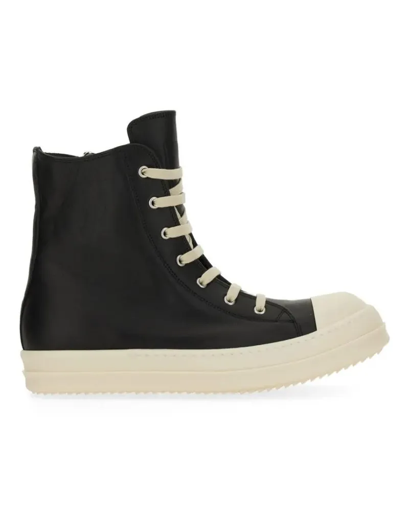 Rick Owens Low-Top Sneaker Leather High Sneakers schwarz Schwarz