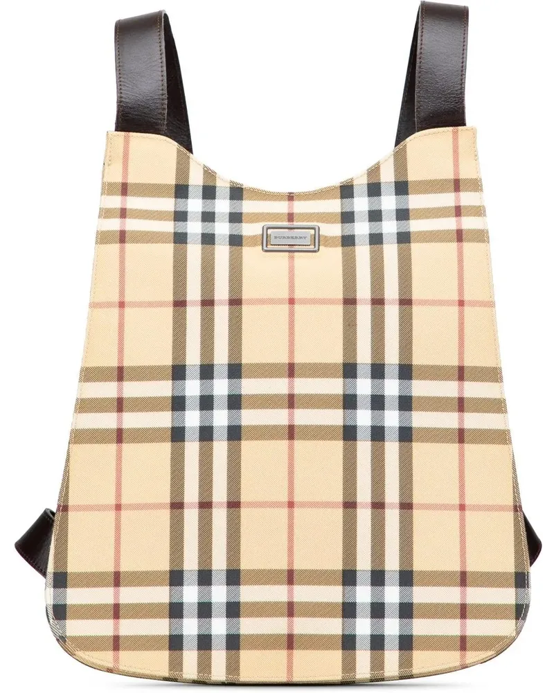 Burberry Rucksäcke House Check Coated Canvas Backpack braun Braun