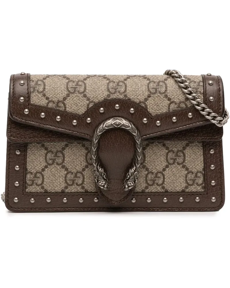 Gucci Hobo Bags Mini GG Supreme Studs Dionysus Crossbody braun Braun