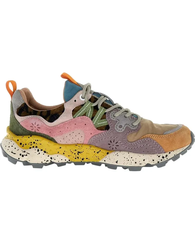 Flower MOUNTAIN Low-Top Sneaker Multi-Panel Design Pastel Sneakers With Lace-Up Cl beige Beige