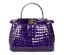 Hobo Bags Peekaboo Mini Croco leather Purple lila