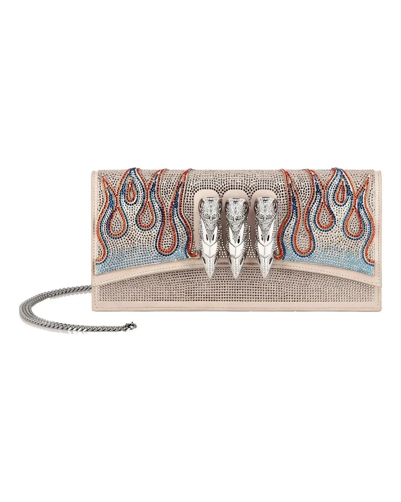 Philipp Plein Crossbody Bags Henkeltasche Monogram Mit Schmucksteinen beige Beige
