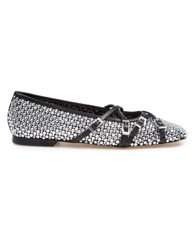 Mach & Mach Mesh Ballerina Flats schwarz Schwarz