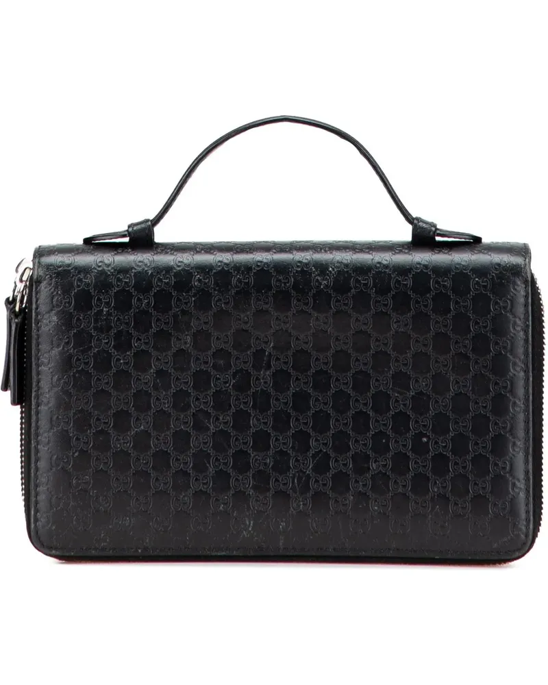 Gucci Portemonnaie Microssima Zip Around Long Wallet schwarz Schwarz