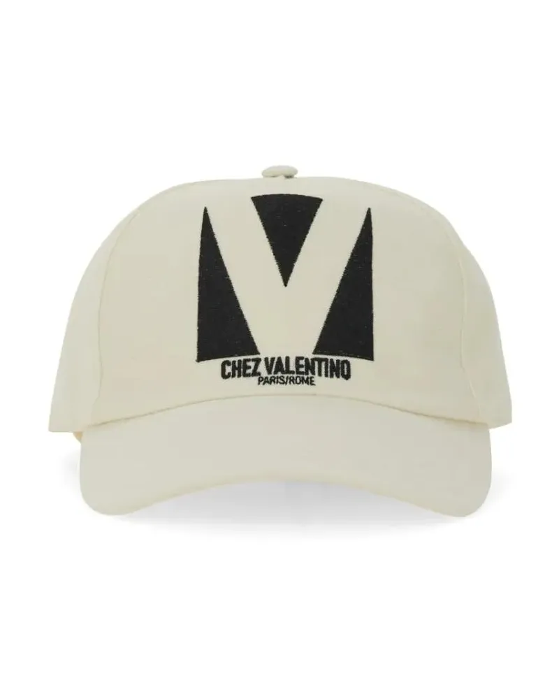 Valentino Garavani Caps & Mützen Embroidered Baseball Cap weiß Weiß