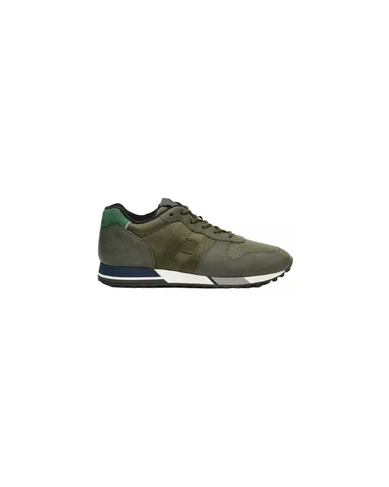 Hogan Low-Top Sneaker Nubuck And Green Fabric Sneakers grün Grün