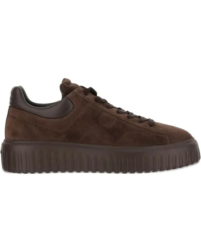 Hogan Low-Top Sneaker Brown Suede Sneakers With Padded Collar braun Braun