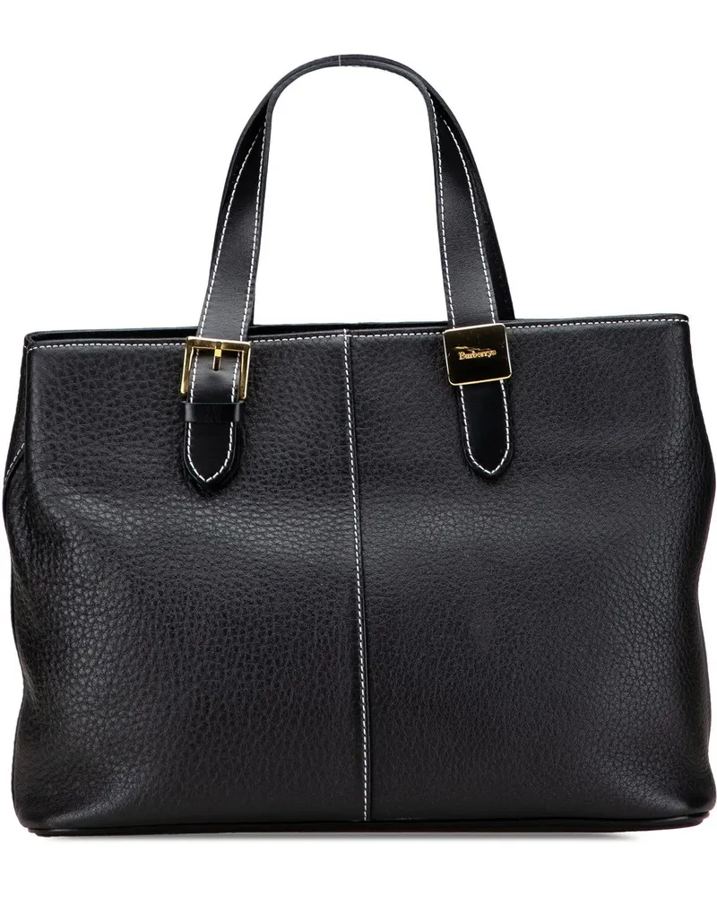 Burberry Shopper Leather Tote schwarz Schwarz