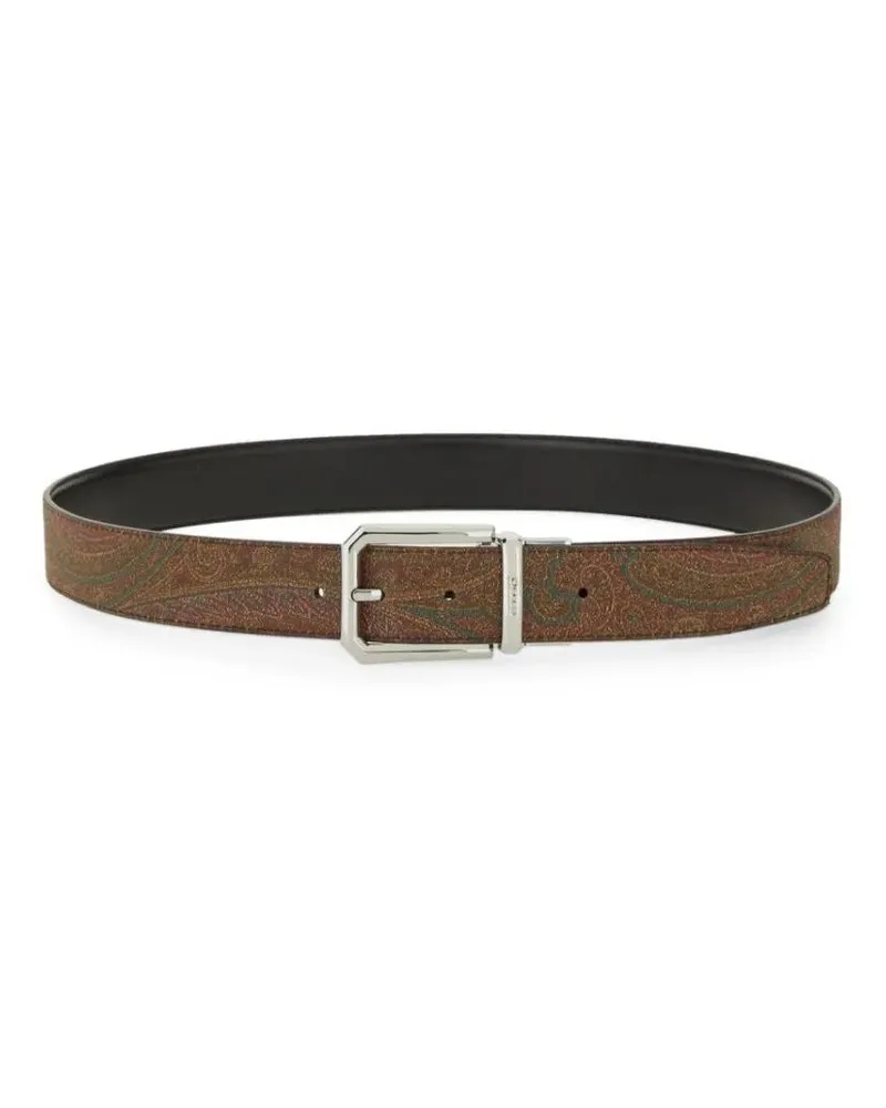 Etro Gürtel Belt With "Paisley" Pattern braun Braun