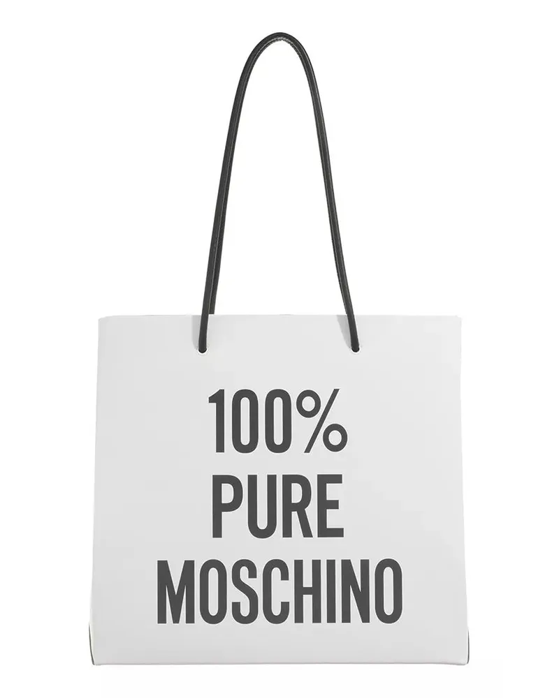 Moschino Shopper 100% Pure  Shoulder Bag Weiß