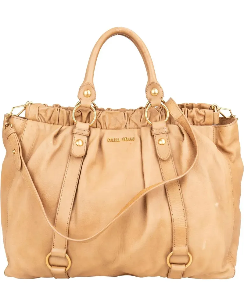 Miu Miu Crossbody Bags  Classic Leather City Handbag beige Beige