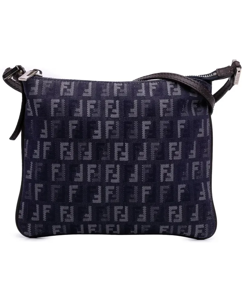 Fendi Hobo Bags Zucchino Denim Crossbody blau Blau