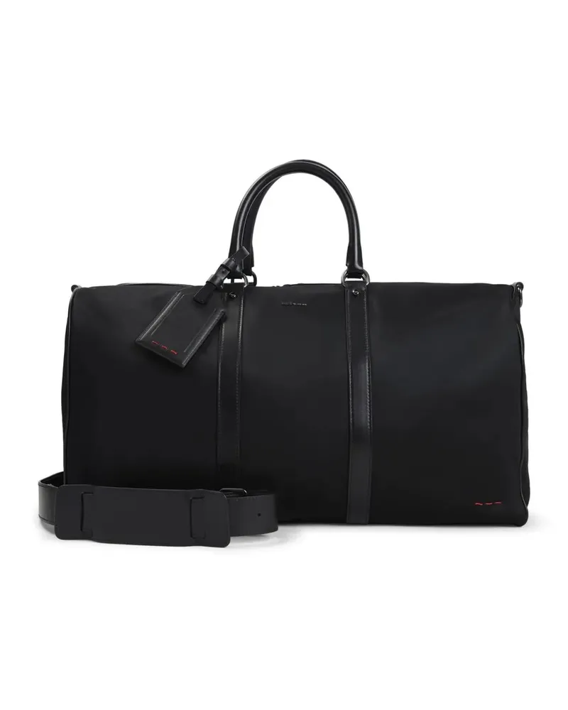 Kiton Koffer Spacious Black Polyamide Travel Bag schwarz Schwarz