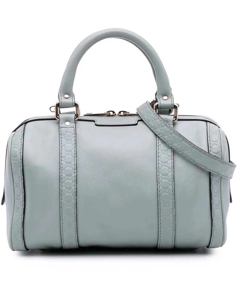 Gucci Hobo Bags Small Microssima Trimmed Leather Joy Boston B blau Blau