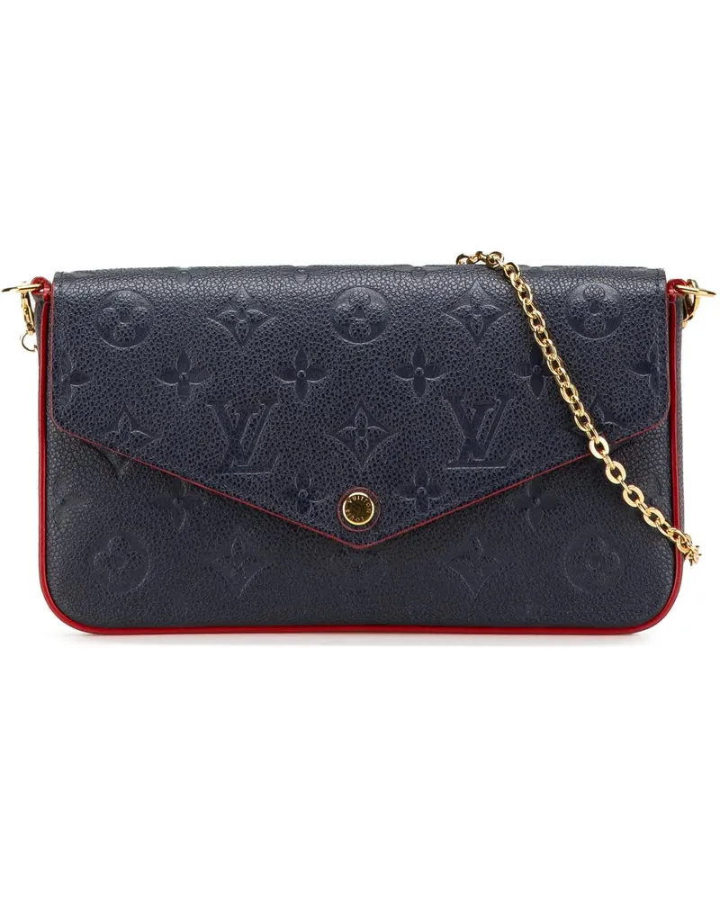 Louis Vuitton Hobo Bags Monogram Empreinte Pochette Felicie blau Blau
