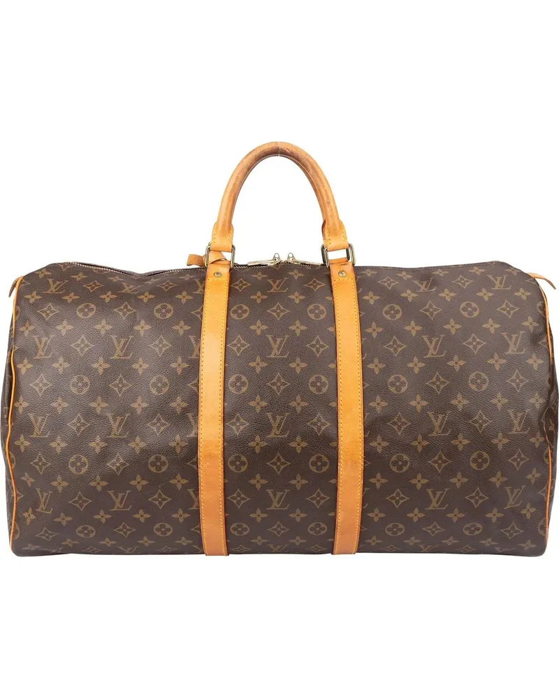 Louis Vuitton Crossbody Bags  Canvas Monogram Keepall 55 braun Braun