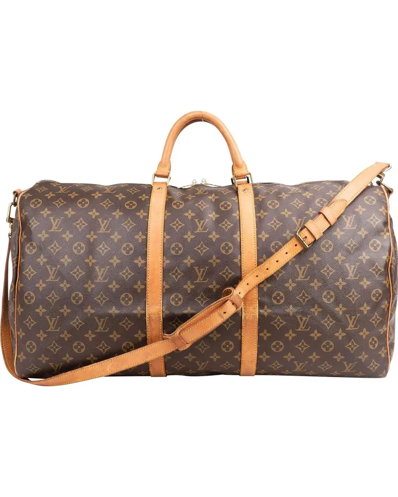 Louis Vuitton Crossbody Bags  Canvas Monogram Keepall 60 Bandoulie braun Braun