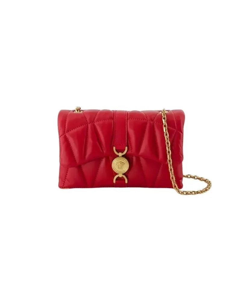 Versace Hobo Bags Kleio Mini Shoulder Bag - Leather - Red rot Rot