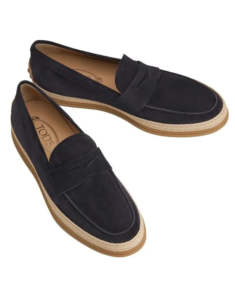 TOD'S Loafer Mocassino In Pelle Scamosciata Blu blau Blau
