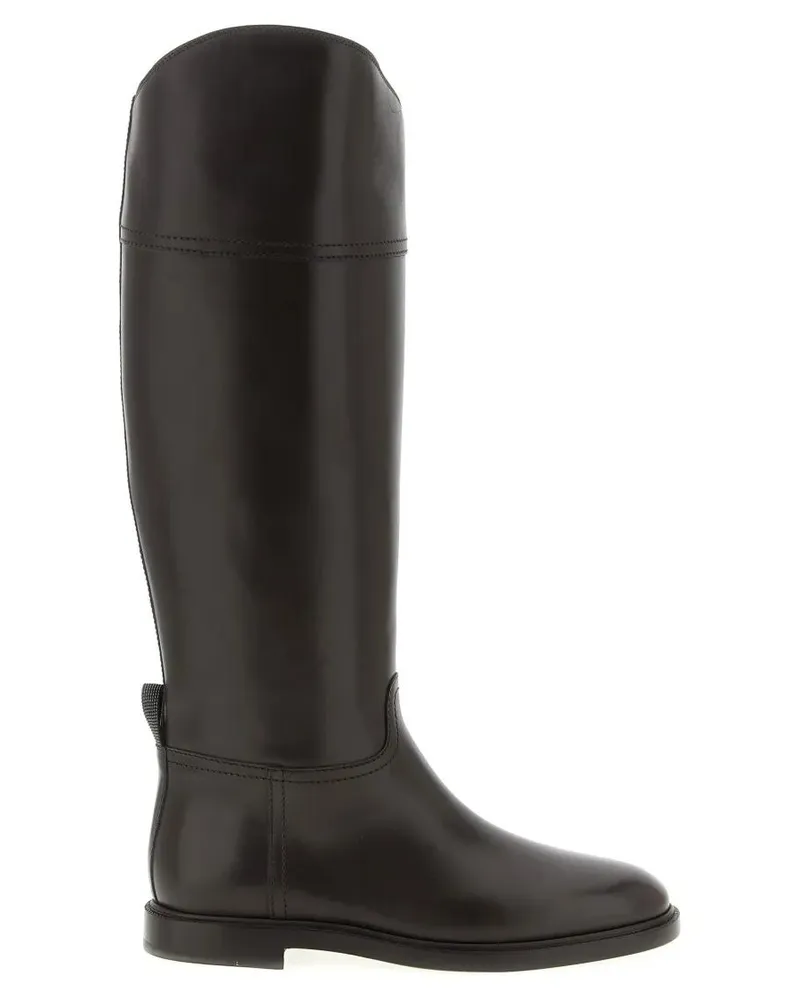 Brunello Cucinelli Stiefel Leather Boots Monile braun Braun
