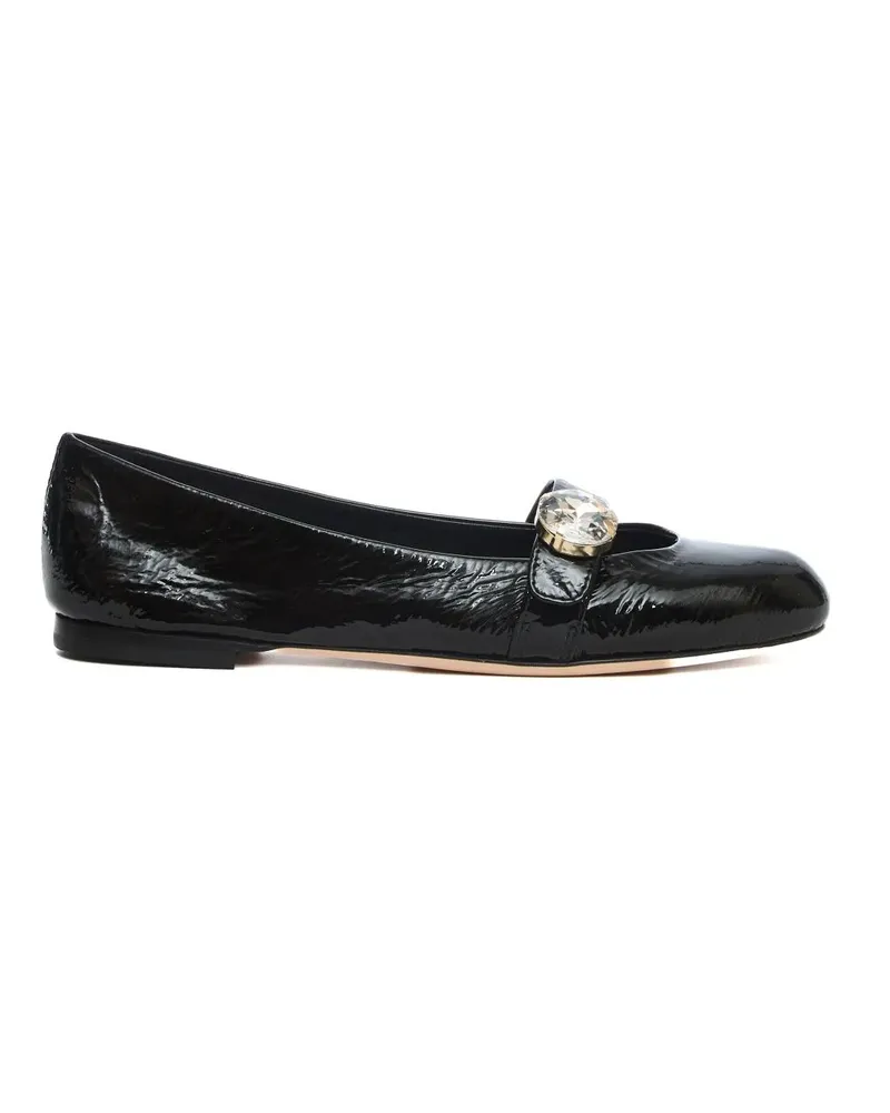 Attilio Giusti Leombruni Ballerine Milly Precious Flats With Jewel Detail schwarz Schwarz