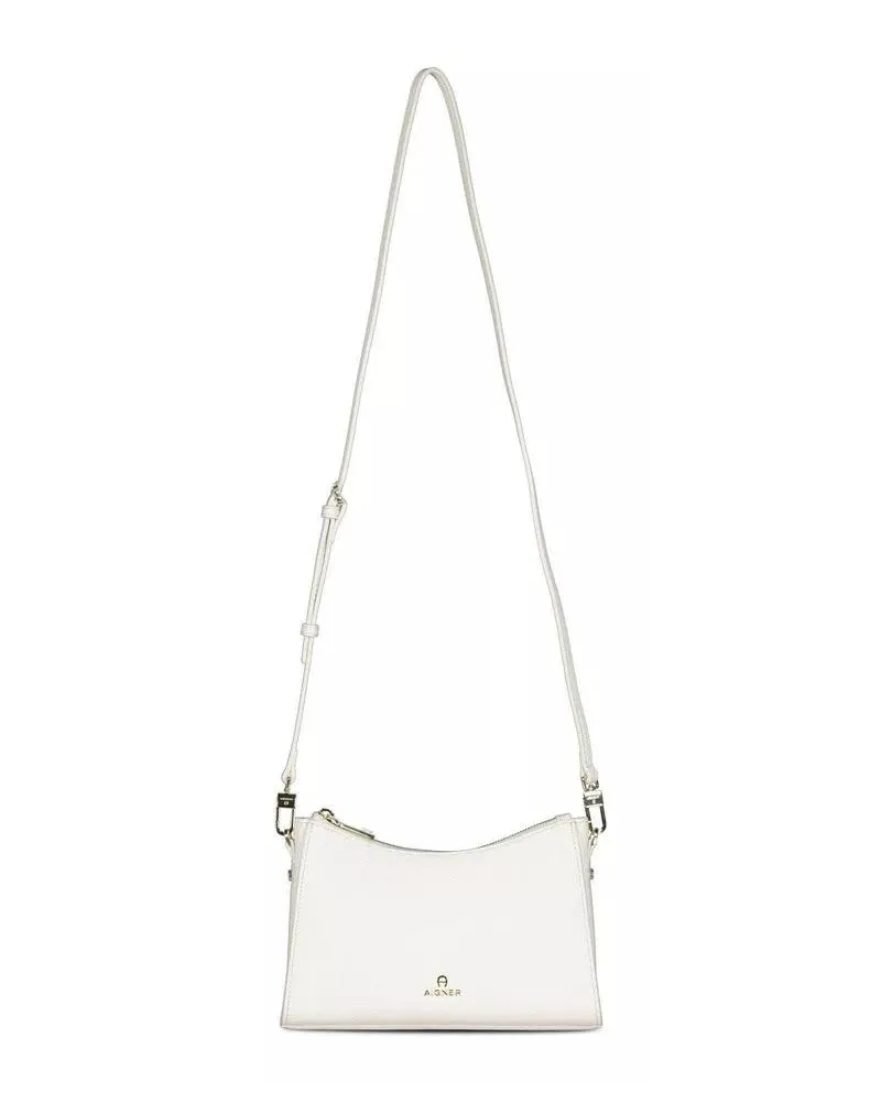 Aigner Crossbody Bags Kleine Umhängetasche Ivy aus Leder Creme