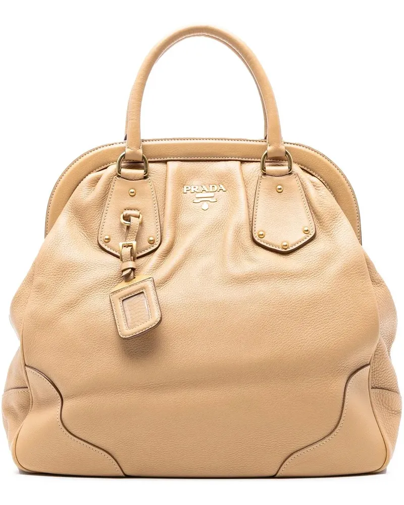 Prada Crossbody Bags Cervo Antik Frame Handbag braun Braun