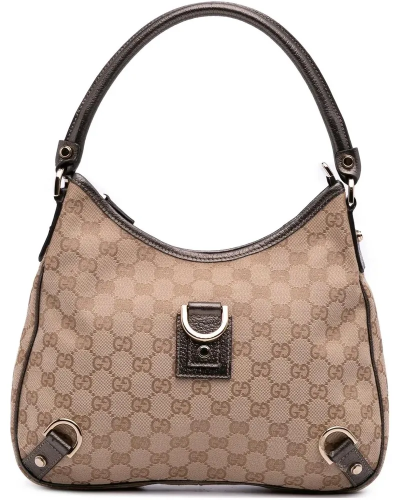 Gucci Hobo Bags GG Canvas Abbey D Ring Shoulder Bag braun Braun