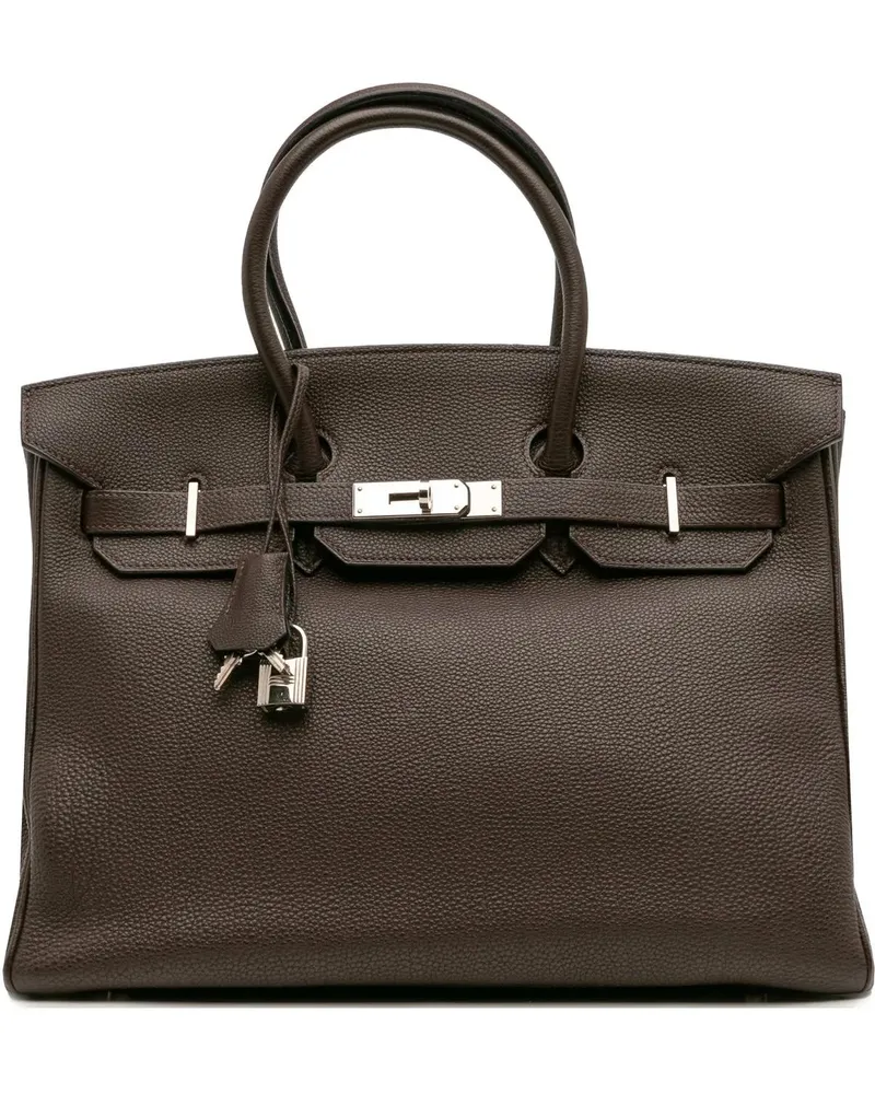 Hermès Crossbody Bags Togo Birkin Retourne 35 braun Braun