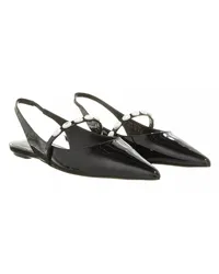 Stuart Weitzman Sandalen & Sandaletten Emlia Pearlita Slingback Flat Schwarz