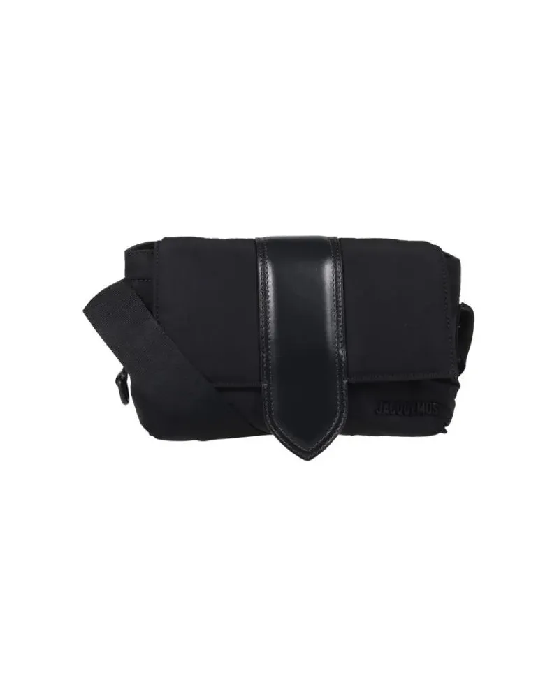 Jacquemus Hobo Bags Compact Nylon Messenger Bag With Adjustable Should schwarz Schwarz