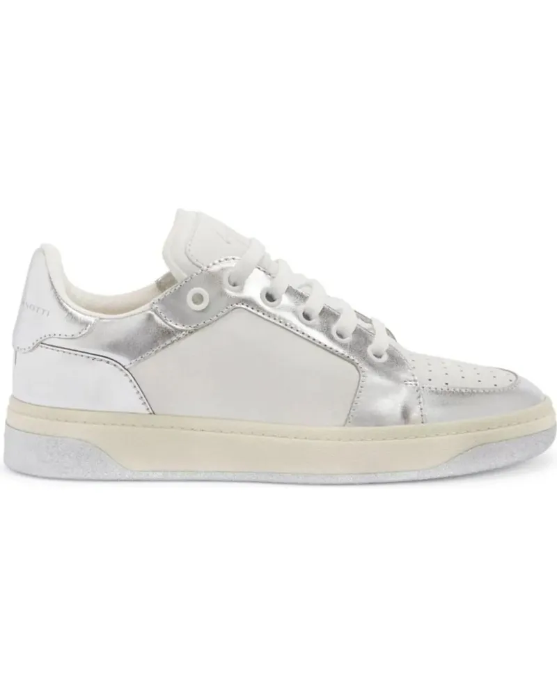 Giuseppe Zanotti Low-Top Sneaker witte sneakers met grijze afwerking weiß Weiß