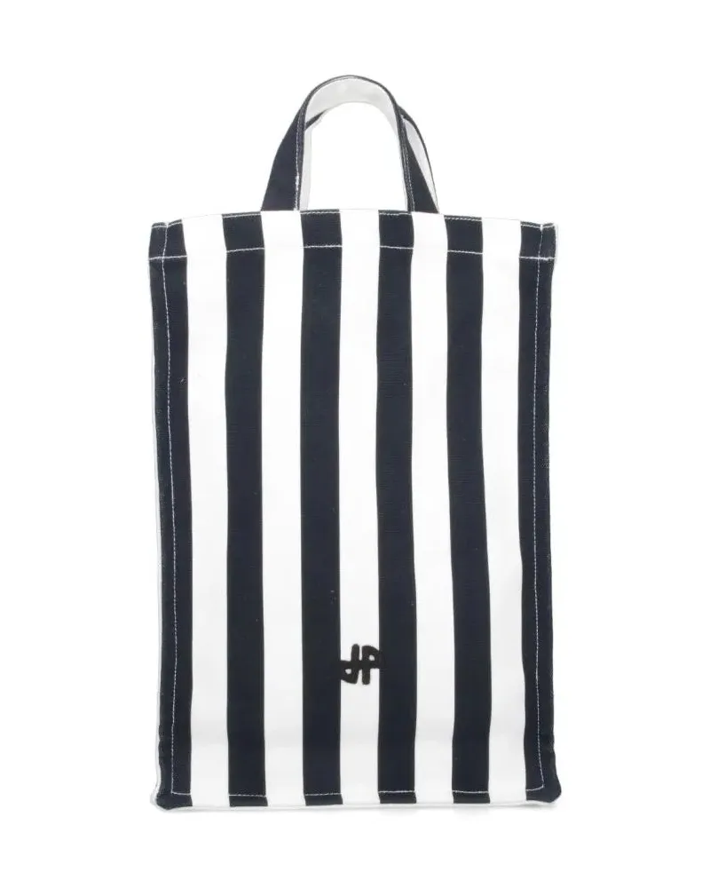 Patou Shopper & Totes "Striped Tote" Bag – Black schwarz Schwarz