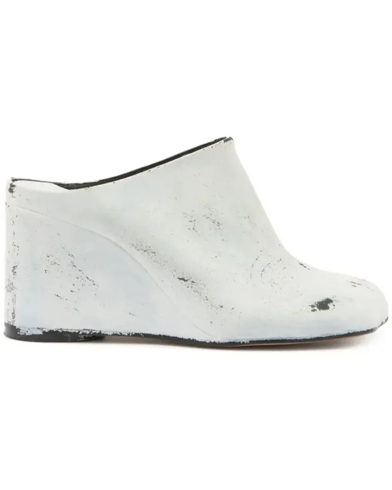Maison Margiela Slipper & Pantoletten Leather Mules weiß Weiß