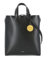 Jil Sander Totes Black Leather Tote Bag Schwarz