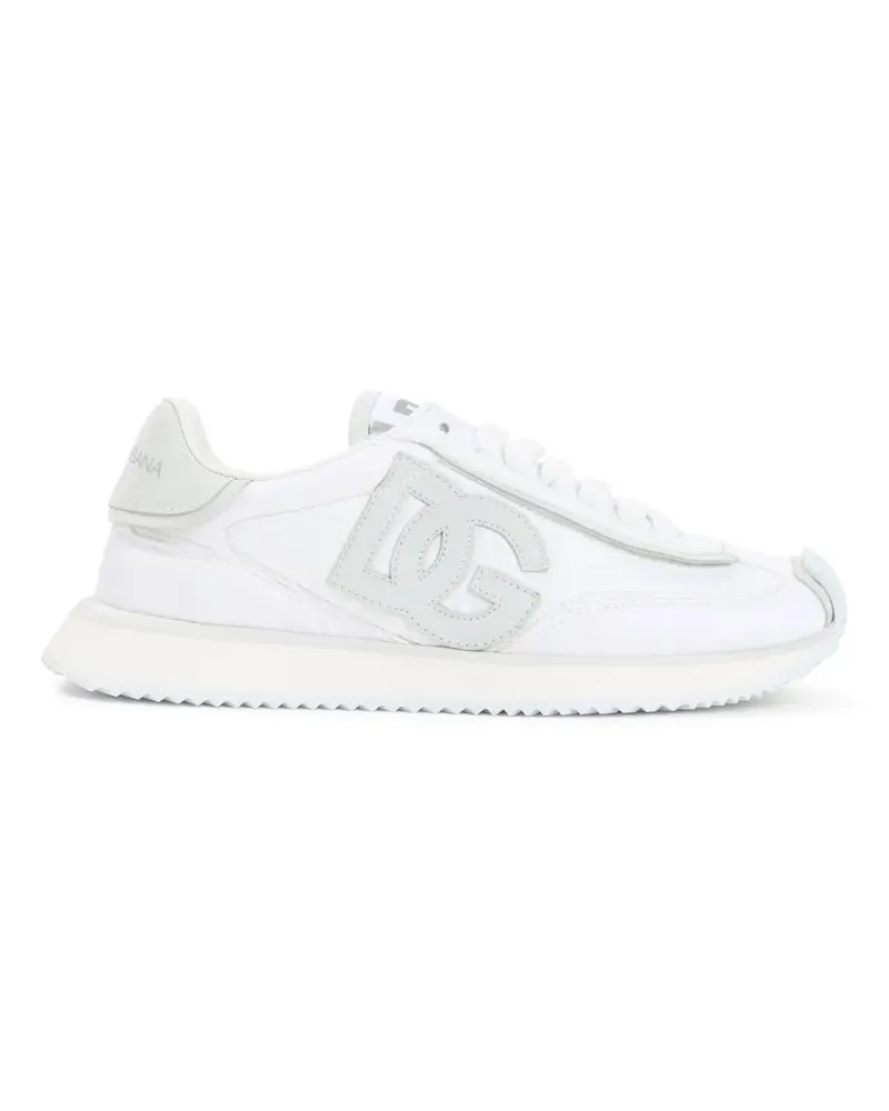 Dolce & Gabbana Low-Top Sneaker Low-Profile Sneakers With Textured Logo Detail weiß Weiß
