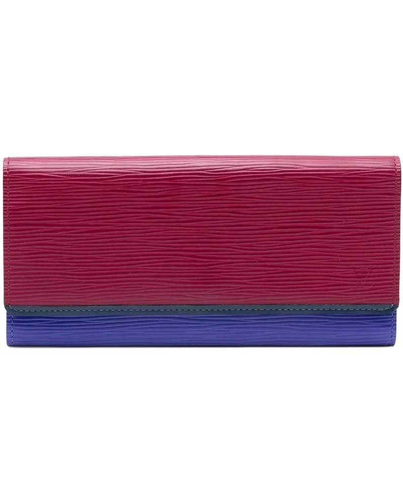 Louis Vuitton Portemonnaie Tricolor Epi Flore Long Wallet rot Rot
