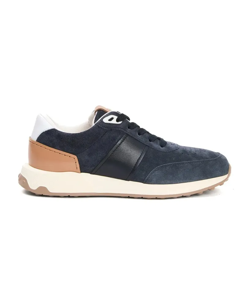 TOD'S Low-Top Sneaker Running Blue Suede Leather Spoiler blau Blau