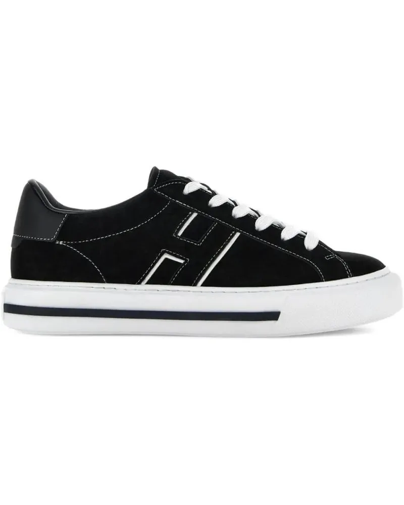 Hogan Low-Top Sneaker Black Suede And Leather Sneakers schwarz Schwarz