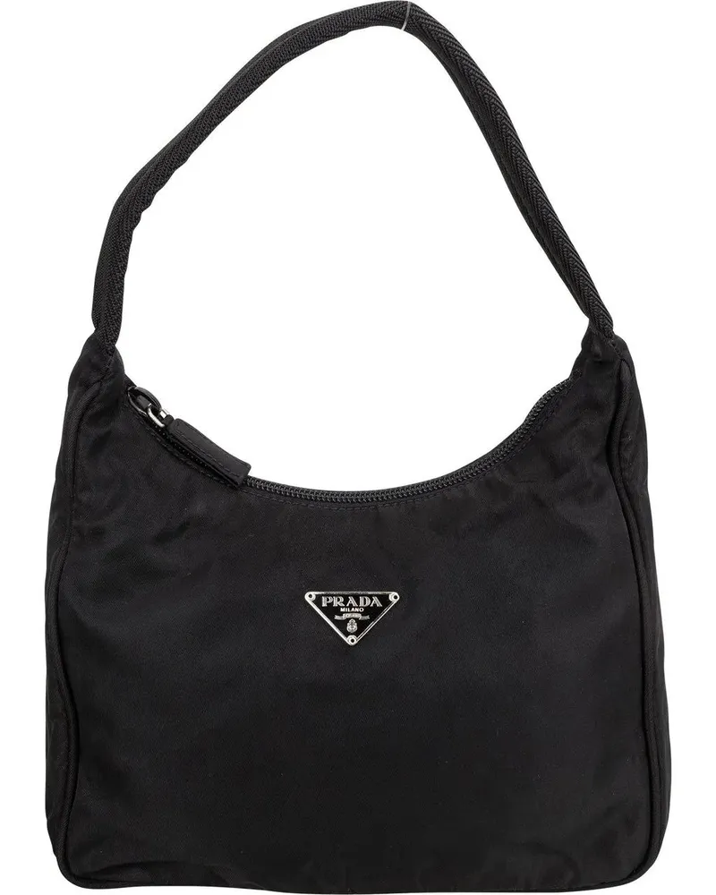 Prada Crossbody Bags  Black Nylon Triangle Vintage Re-Edition Hand schwarz Schwarz