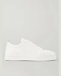 Christian Louboutin Sneakers in pelle modello cap toe Louis Junior Spikes Bianco