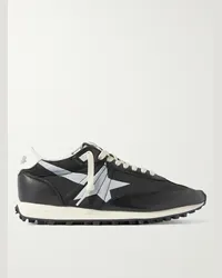 Golden Goose Sneakers in nylon con finiture in pelle Marathon Nero