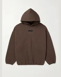 Fear of God Felpa in jersey di misto cotone con cappuccio e logo applicato Marrone