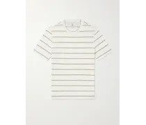 T-shirt in misto lino e cotone a righe