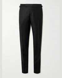 Tom Ford Pantaloni slim-fit in misto lana e mohair Shelton Nero